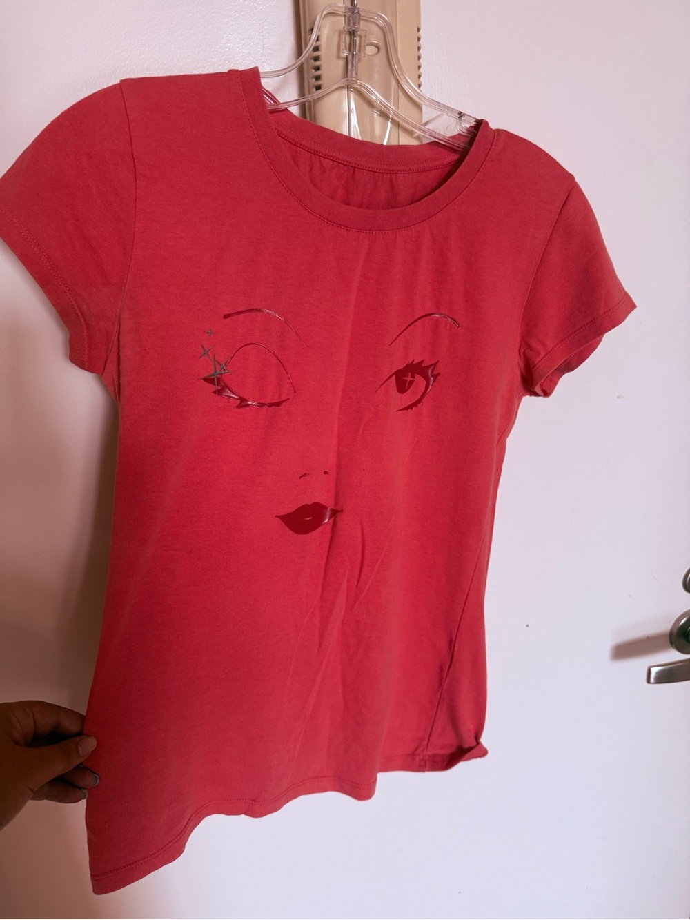 Red Graphic Short-Sleeve Women's Tee Zara size S